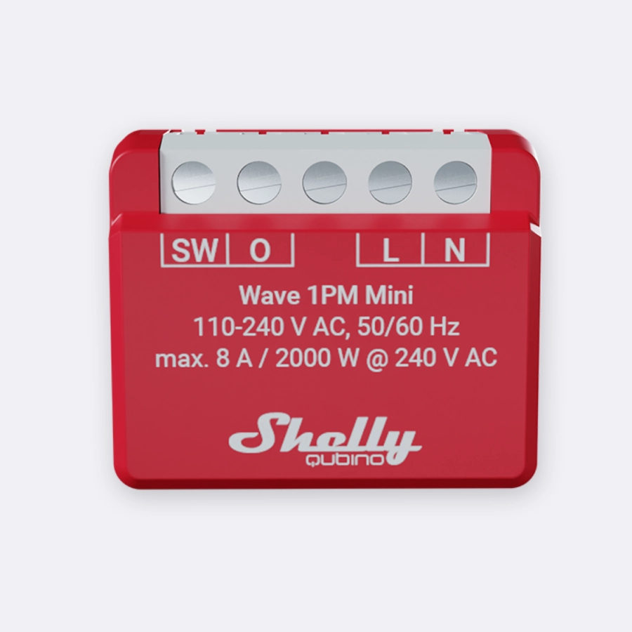 Wave 1PM Mini-Schalter-Relais mit Leistungsmessung